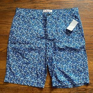 Original Penguin Slim Fit Blue & White Floral Shorts NWT